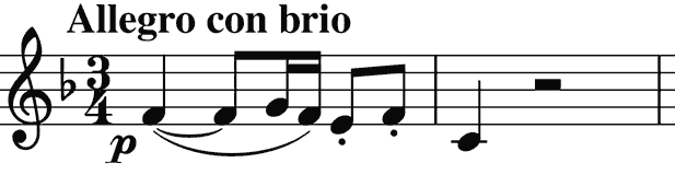 opening phrase of the Allegro con brio