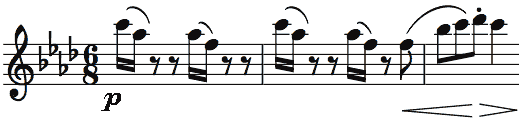 worried agitation of pairs of semiquavers