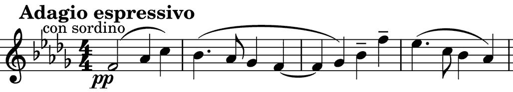 Adagio espressivo con sordino